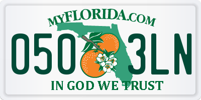 FL license plate 0503LN