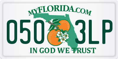 FL license plate 0503LP