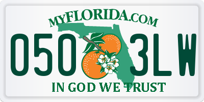 FL license plate 0503LW