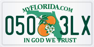 FL license plate 0503LX