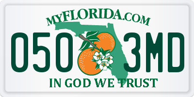 FL license plate 0503MD