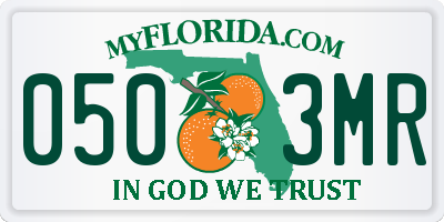FL license plate 0503MR