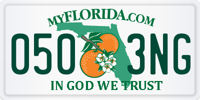 FL license plate 0503NG