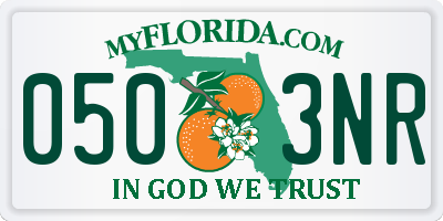 FL license plate 0503NR