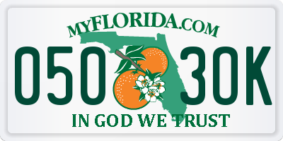 FL license plate 0503OK