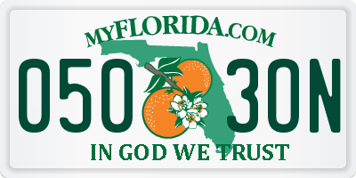 FL license plate 0503ON