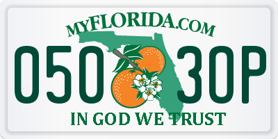 FL license plate 0503OP
