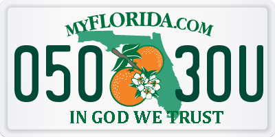 FL license plate 0503OU