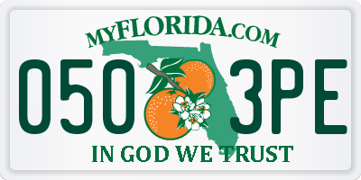 FL license plate 0503PE