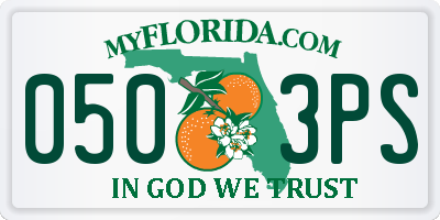 FL license plate 0503PS