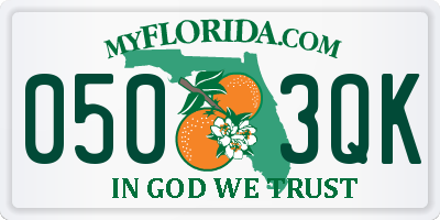FL license plate 0503QK