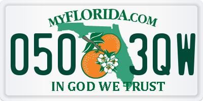 FL license plate 0503QW