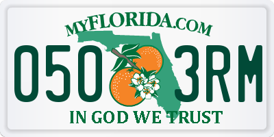 FL license plate 0503RM