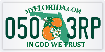 FL license plate 0503RP