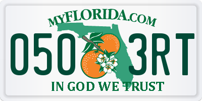 FL license plate 0503RT