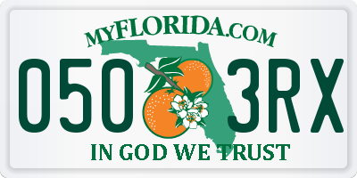 FL license plate 0503RX