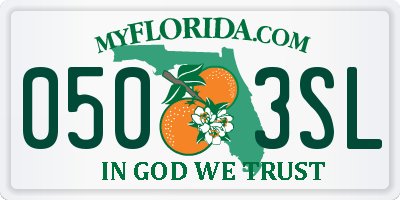 FL license plate 0503SL
