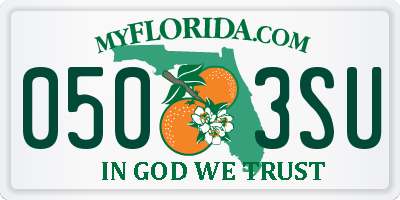 FL license plate 0503SU