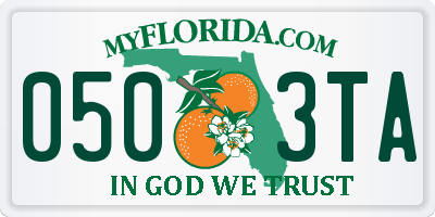 FL license plate 0503TA
