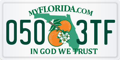 FL license plate 0503TF