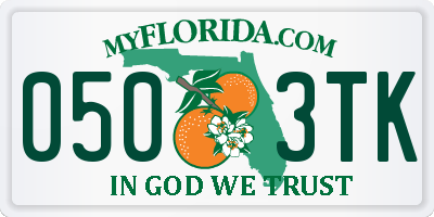 FL license plate 0503TK