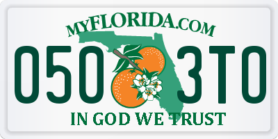 FL license plate 0503TO