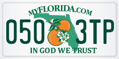 FL license plate 0503TP