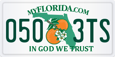 FL license plate 0503TS