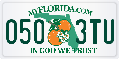 FL license plate 0503TU