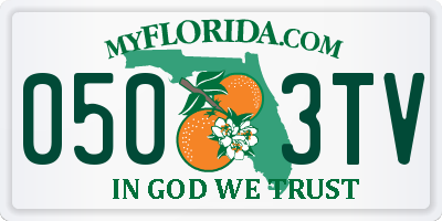 FL license plate 0503TV