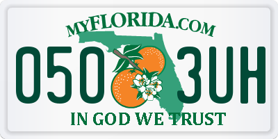 FL license plate 0503UH