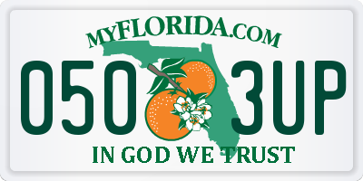 FL license plate 0503UP