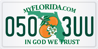 FL license plate 0503UU