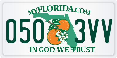 FL license plate 0503VV