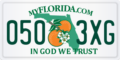 FL license plate 0503XG