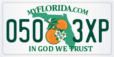 FL license plate 0503XP