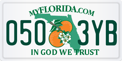 FL license plate 0503YB