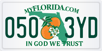 FL license plate 0503YD