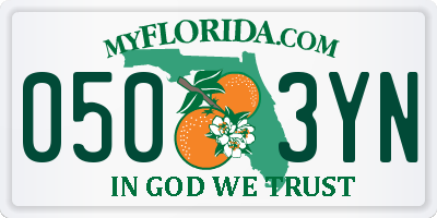 FL license plate 0503YN