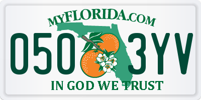 FL license plate 0503YV