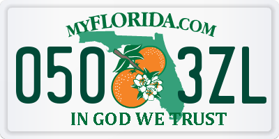 FL license plate 0503ZL