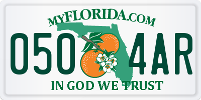 FL license plate 0504AR