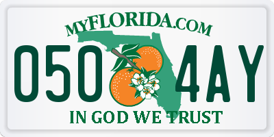 FL license plate 0504AY
