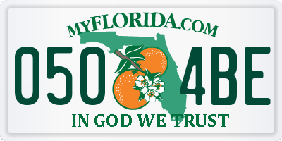 FL license plate 0504BE