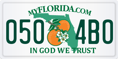 FL license plate 0504BO