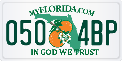 FL license plate 0504BP