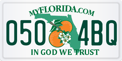 FL license plate 0504BQ