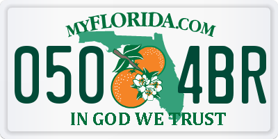 FL license plate 0504BR
