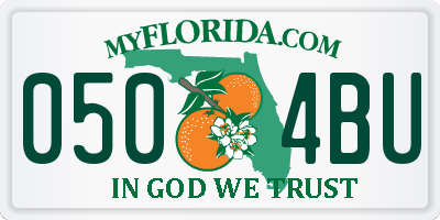 FL license plate 0504BU