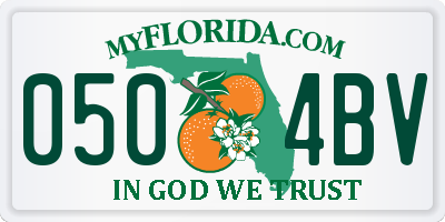 FL license plate 0504BV